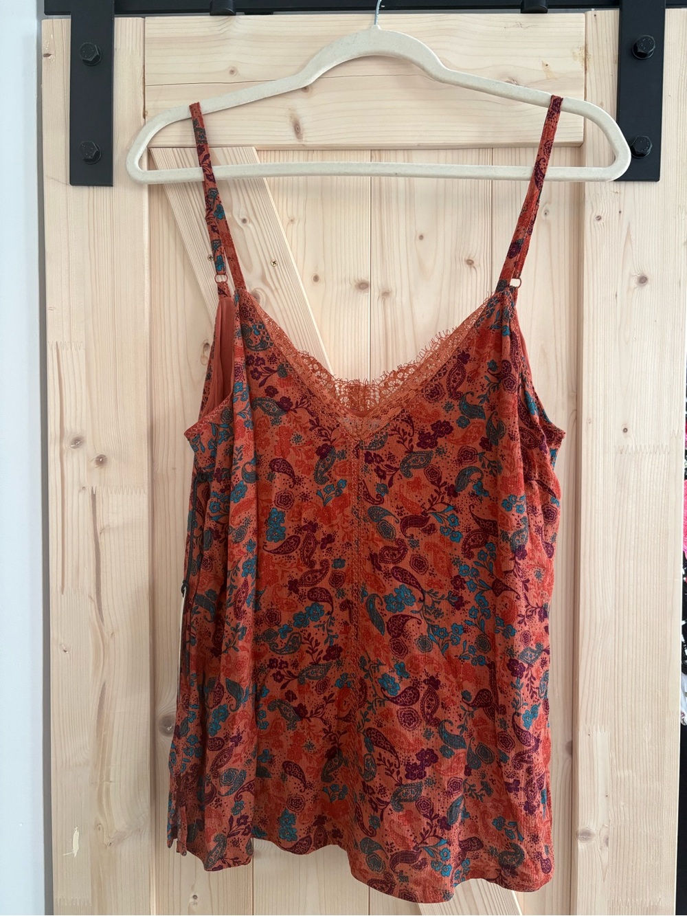 Idyllwind Rust Paisley Cami with Teal & Burgundy Accents